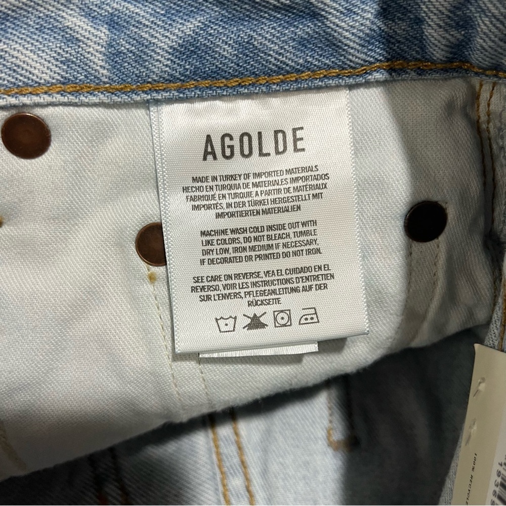 Agolde Dee Vintage High Rise Shorts Denim Size 23 Style 30630 - Picture 7 of 8